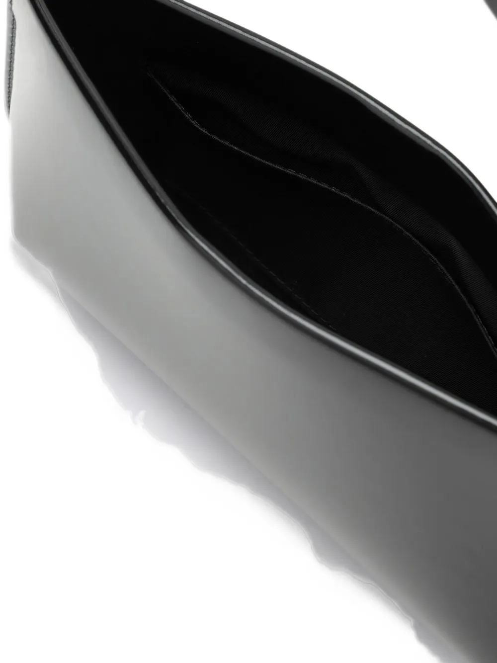 FANE Bra polished leather tote bag Zwart