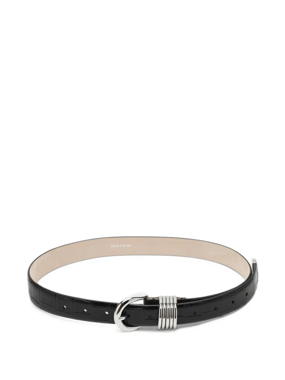 Déhanche Hollyhock crocodile-effect leather belt - Nero