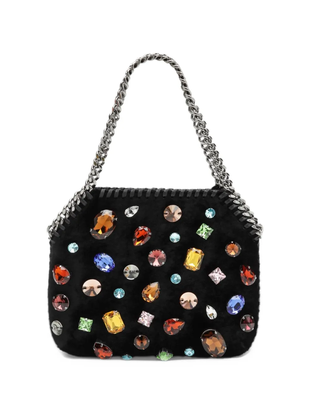 Stella McCartney Falabella crystal-embellished shoulder bag Zwart