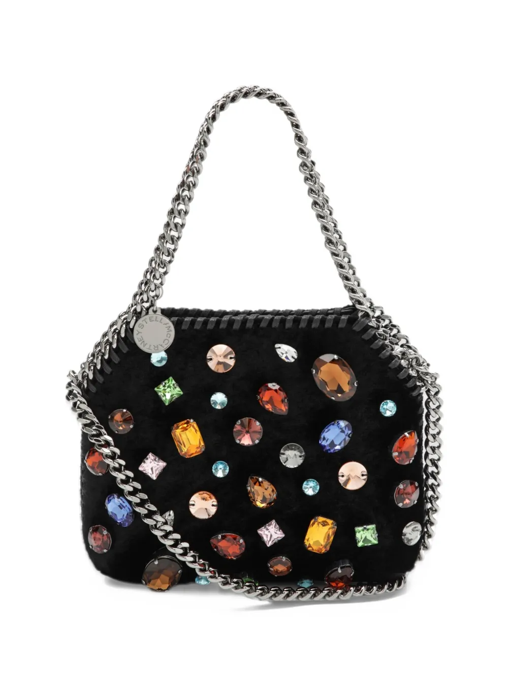 Stella McCartney Falabella crystal-embellished shoulder bag - Nero