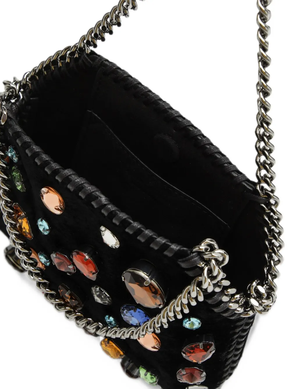 Stella McCartney Falabella crystal-embellished shoulder bag Zwart