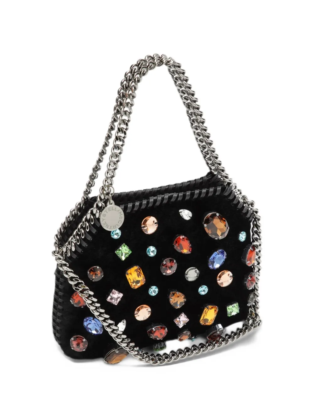 Stella McCartney Falabella crystal-embellished shoulder bag Zwart