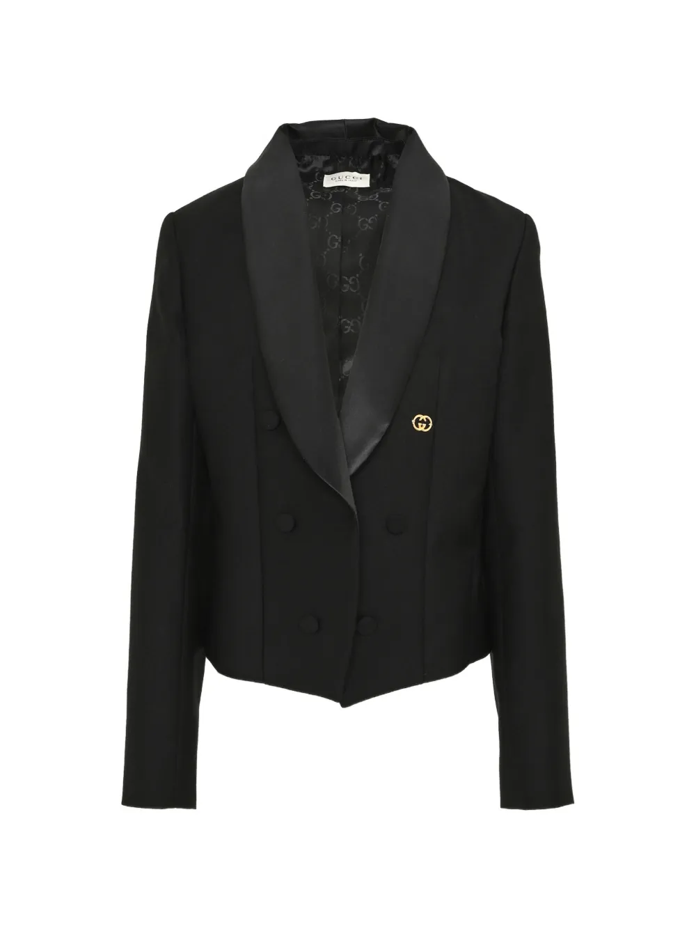 Gucci Kids double-breasted blazer Zwart