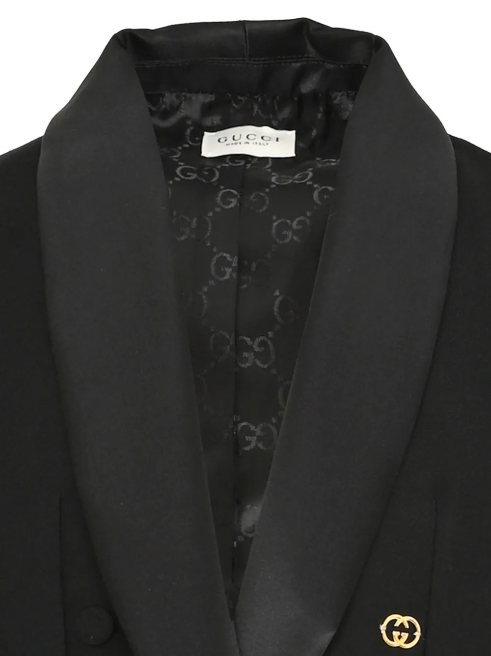 Gucci Kids double-breasted blazer Zwart