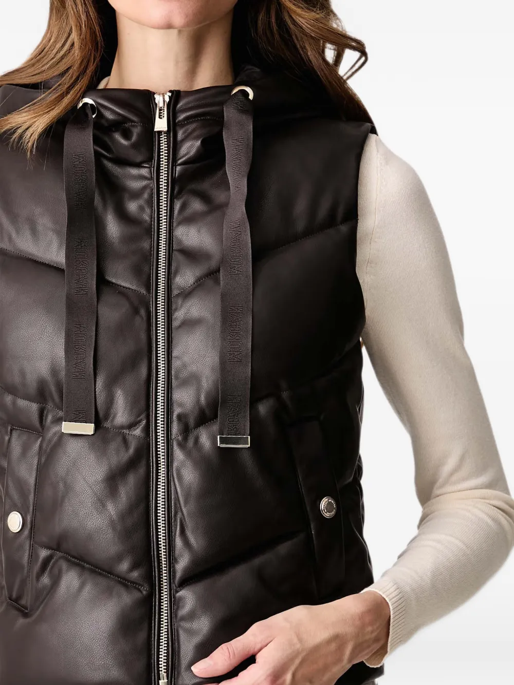 Morgan Bodywarmer met capuchon Bruin