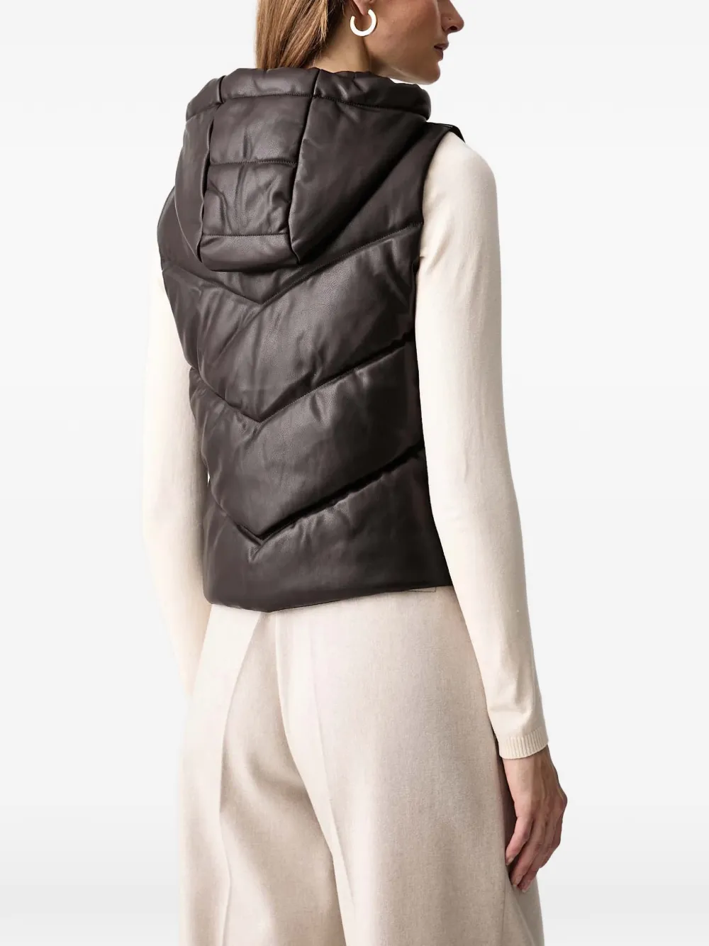 Morgan Bodywarmer met capuchon Bruin