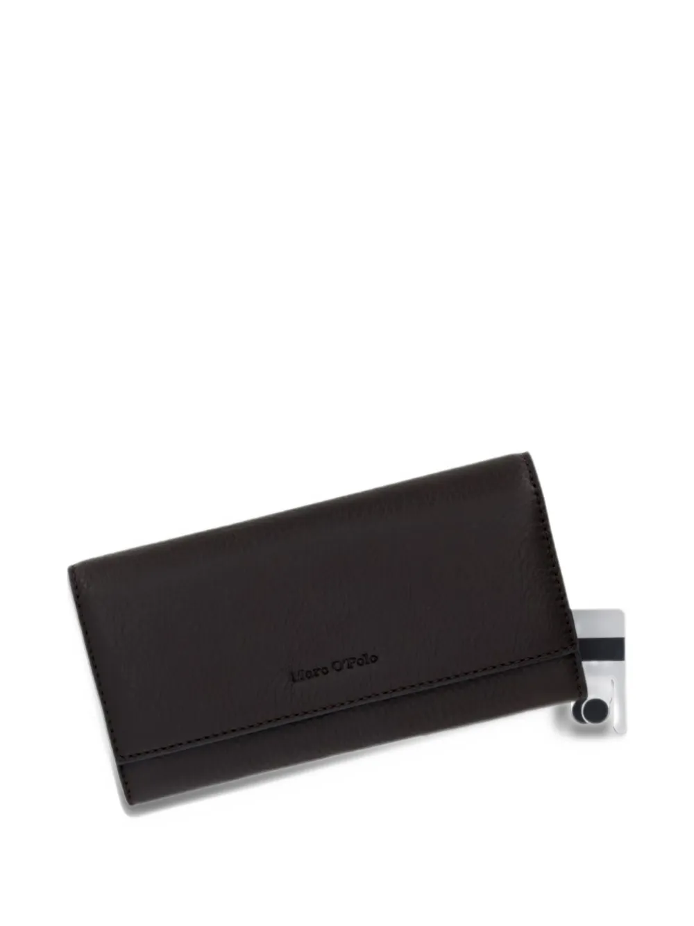 Marc O'Polo Jessie logo-debossed grained wallet Bruin