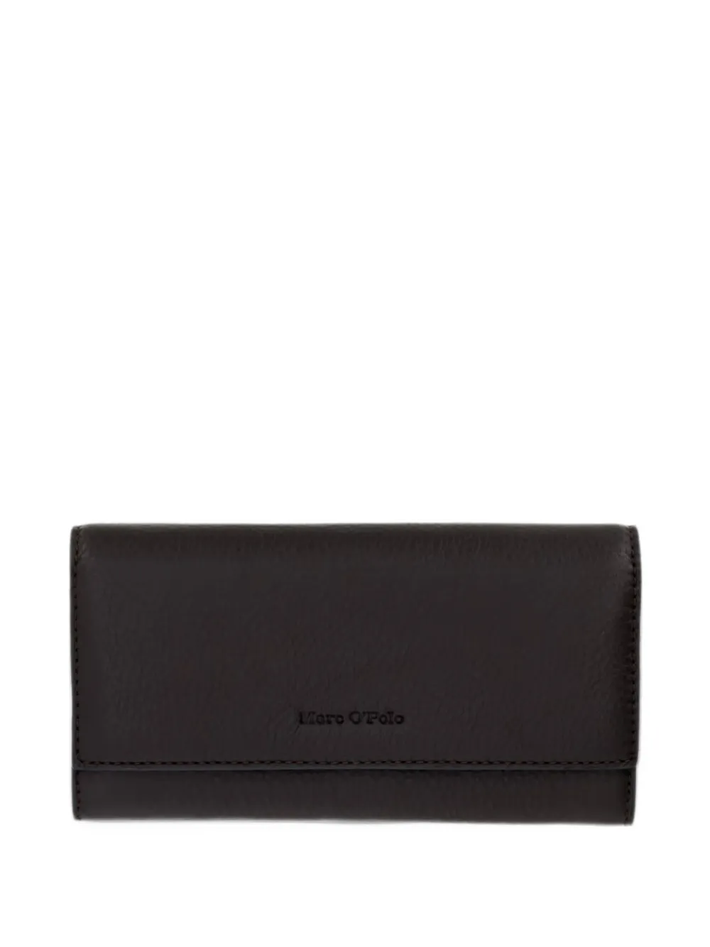 Marc O'Polo Jessie logo-debossed grained wallet - Marrone