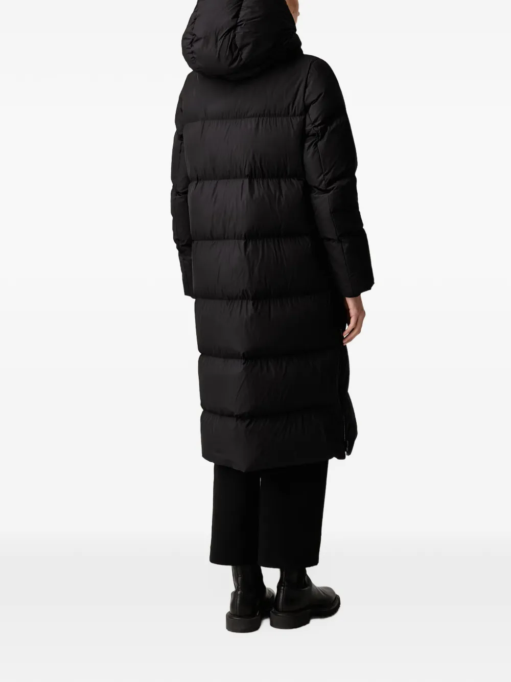 Marc O'Polo hooded quilted coat Zwart