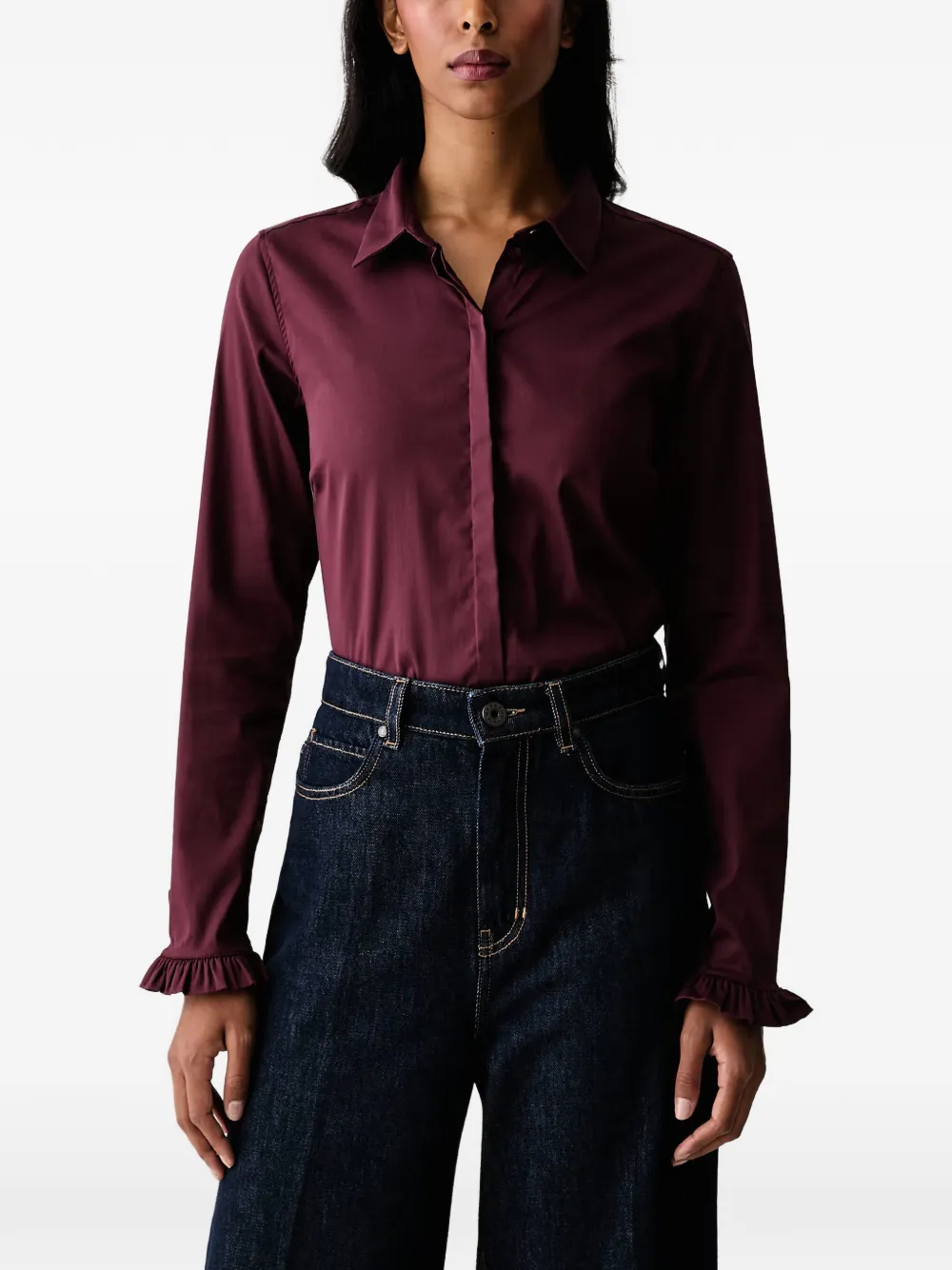 Mos Mosh Mattie ruffled-cuff shirt - Rosso
