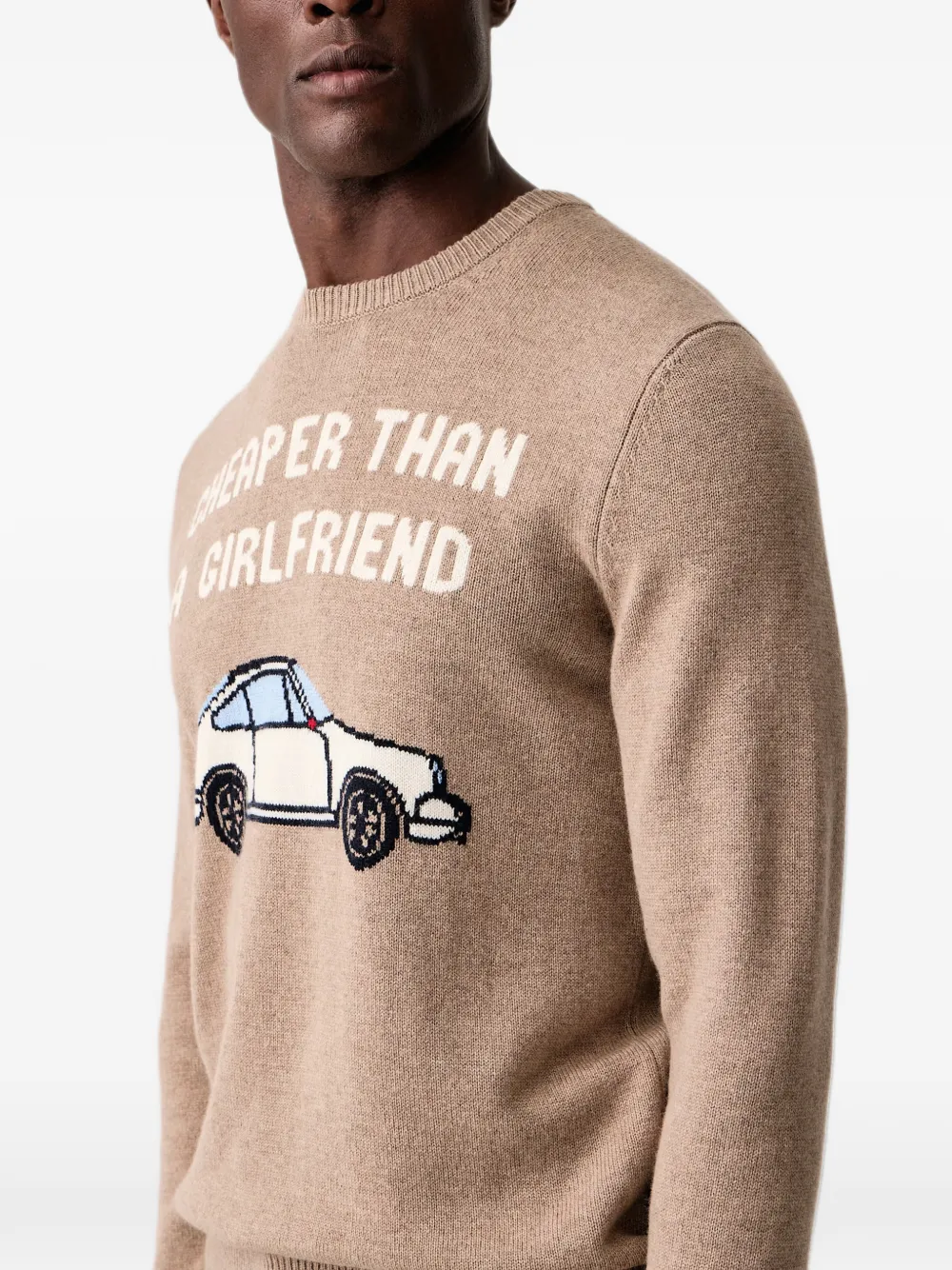MC2 Saint Barth Heron crew-neck knit sweater Beige