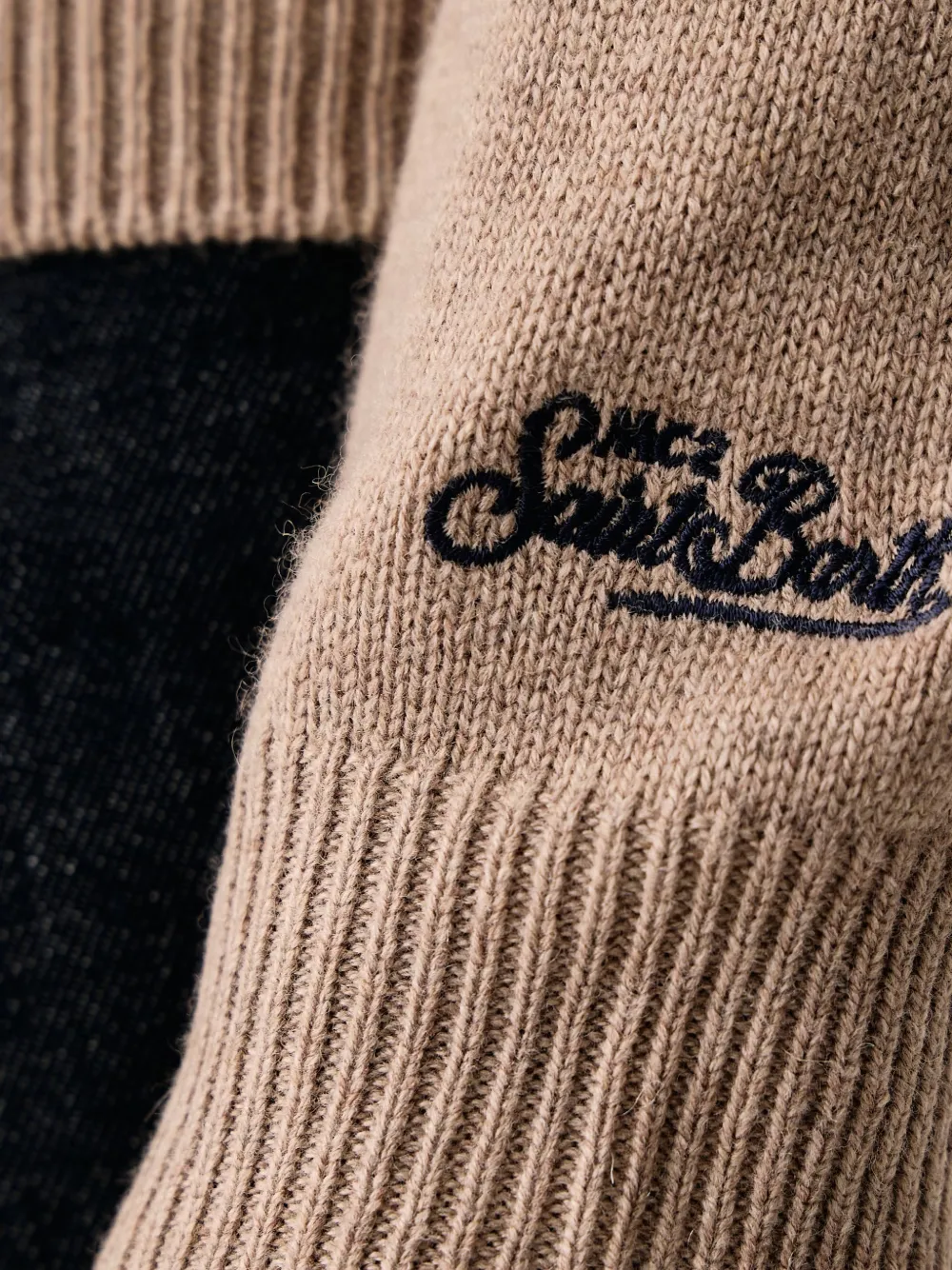 MC2 Saint Barth Heron crew-neck knit sweater Beige