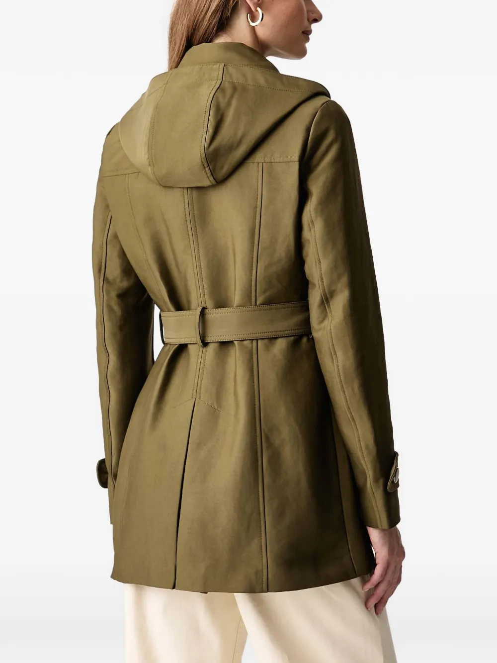 Morgan Getailleerde Gladia trenchcoat met ceintuur Groen