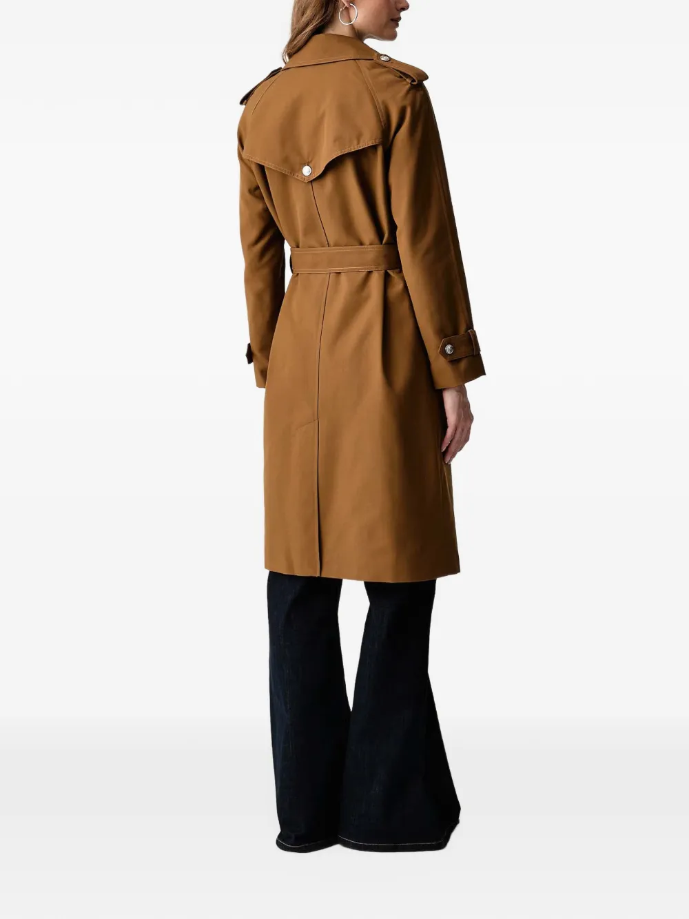 Morgan Trenchcoat met dubbele rij knopen en ceintuur Bruin