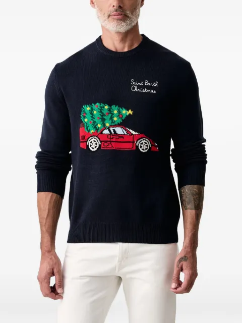 MC2 Saint Barth Navy blue Heron crew-neck knit sweater