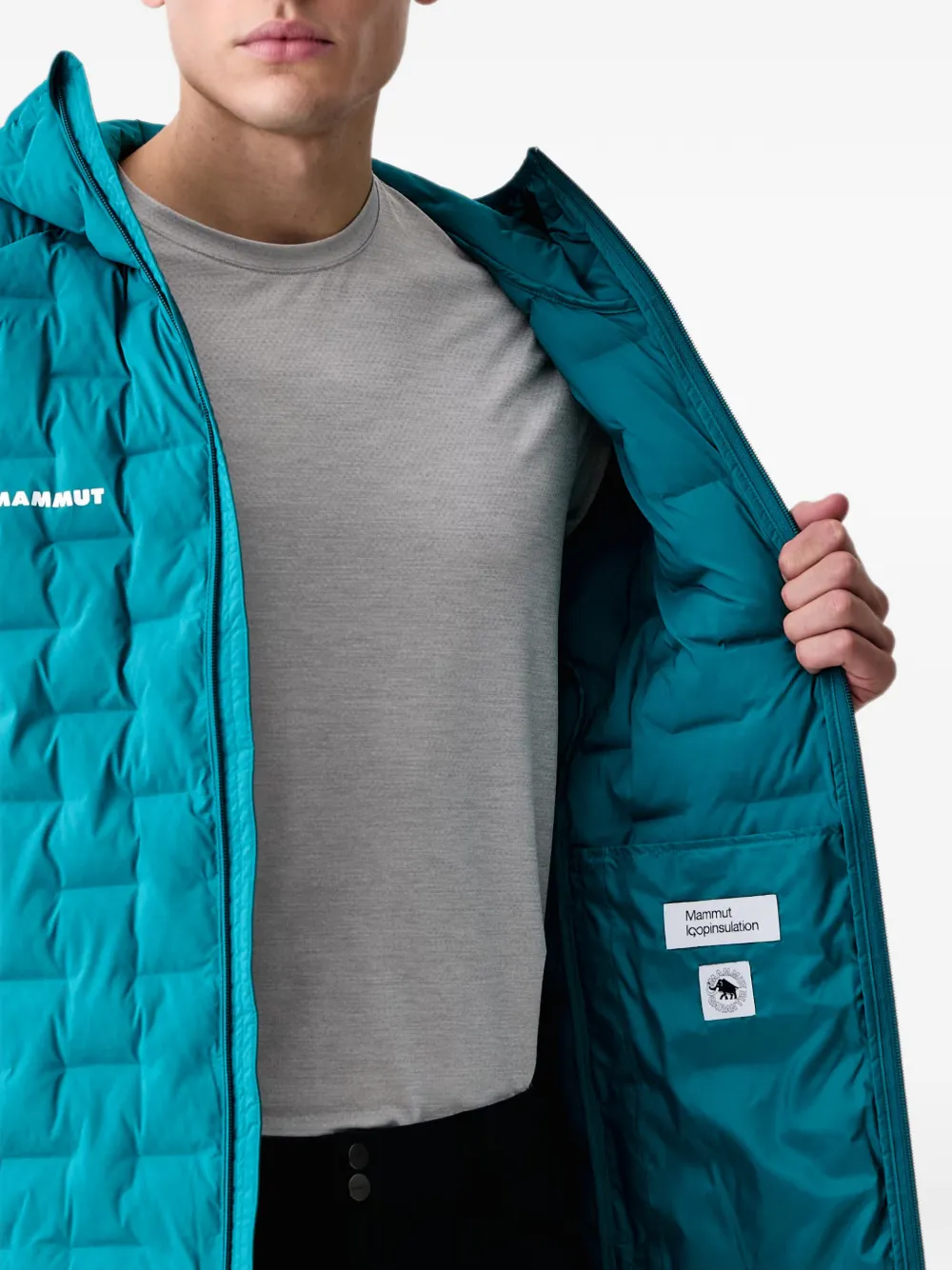 Mammut quilted hooded jacket Blauw