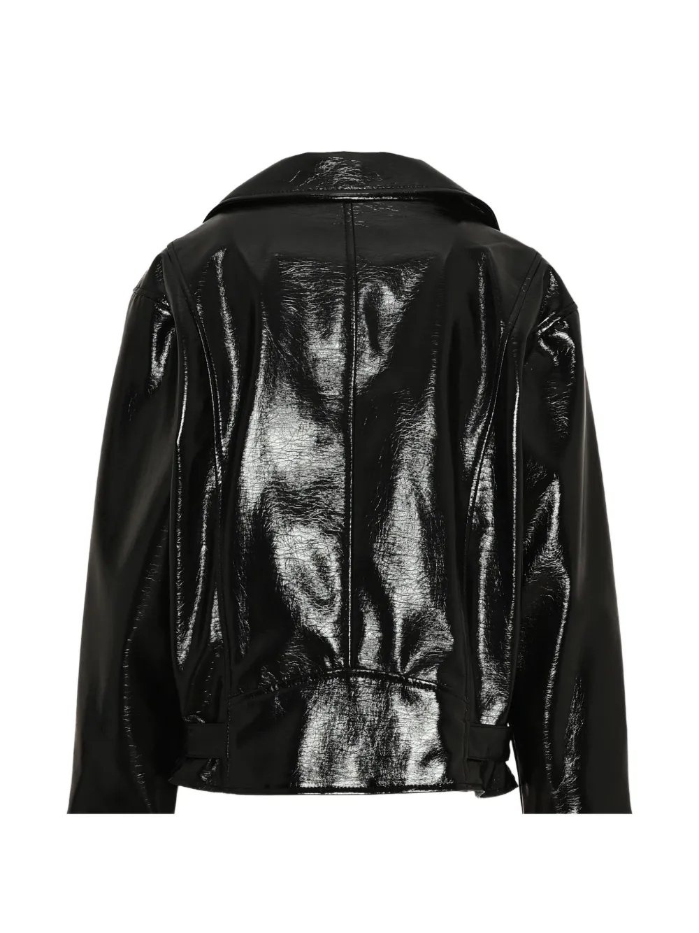 Pinko Kids Bikerjack met gekreukt effect Zwart
