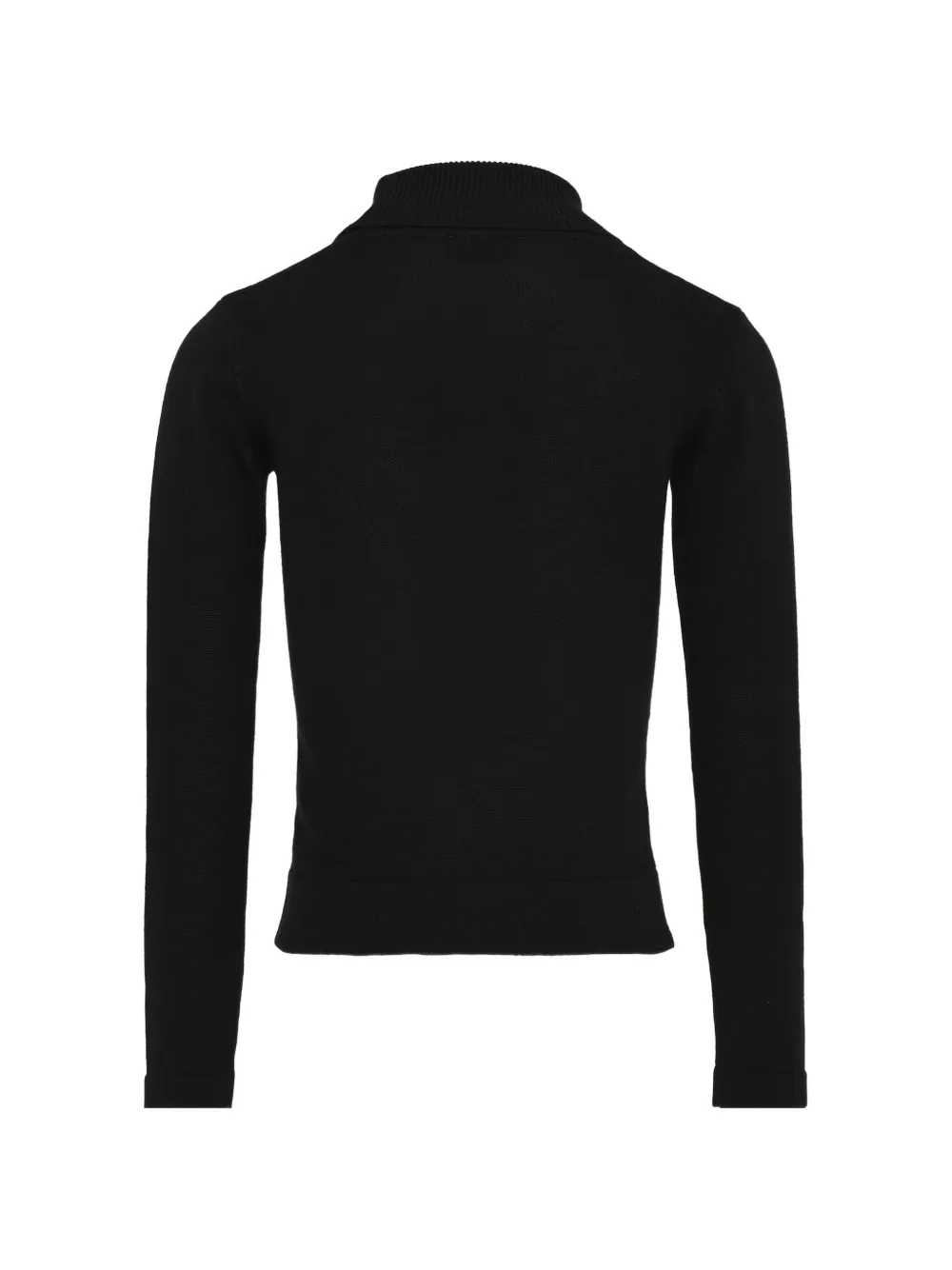 Pinko Kids logo-embroidered turtleneck sweater Zwart