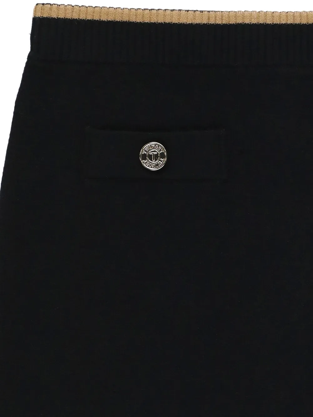 TWINSET Kids button-detail knitted mini skirt Zwart