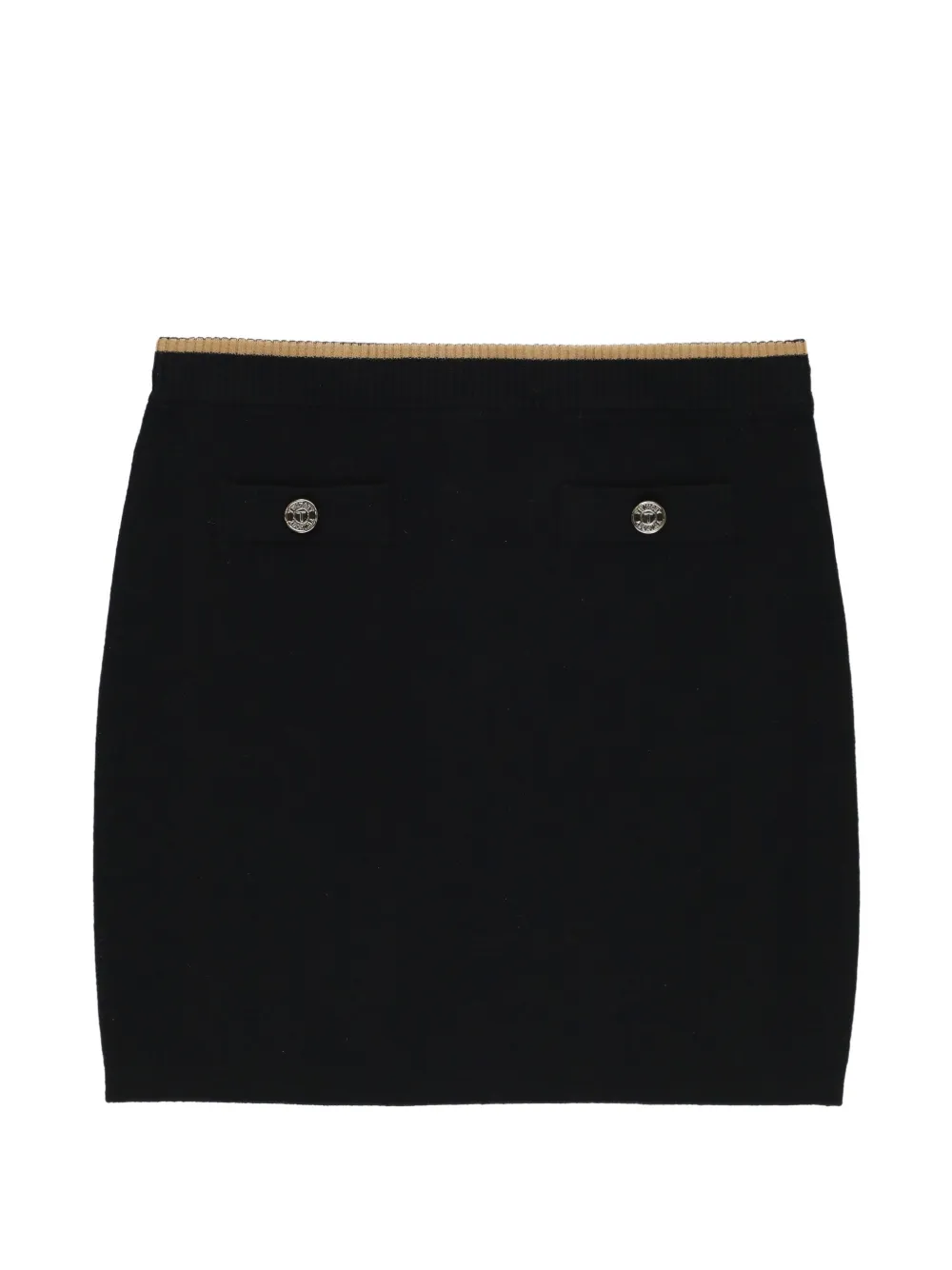 TWINSET Kids button-detail knitted mini skirt Zwart