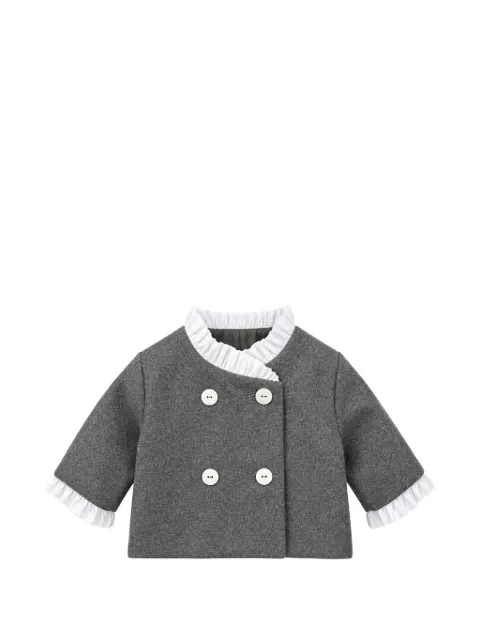JESURUM BABY Dolcina ruffled-trim double-breasted jacket