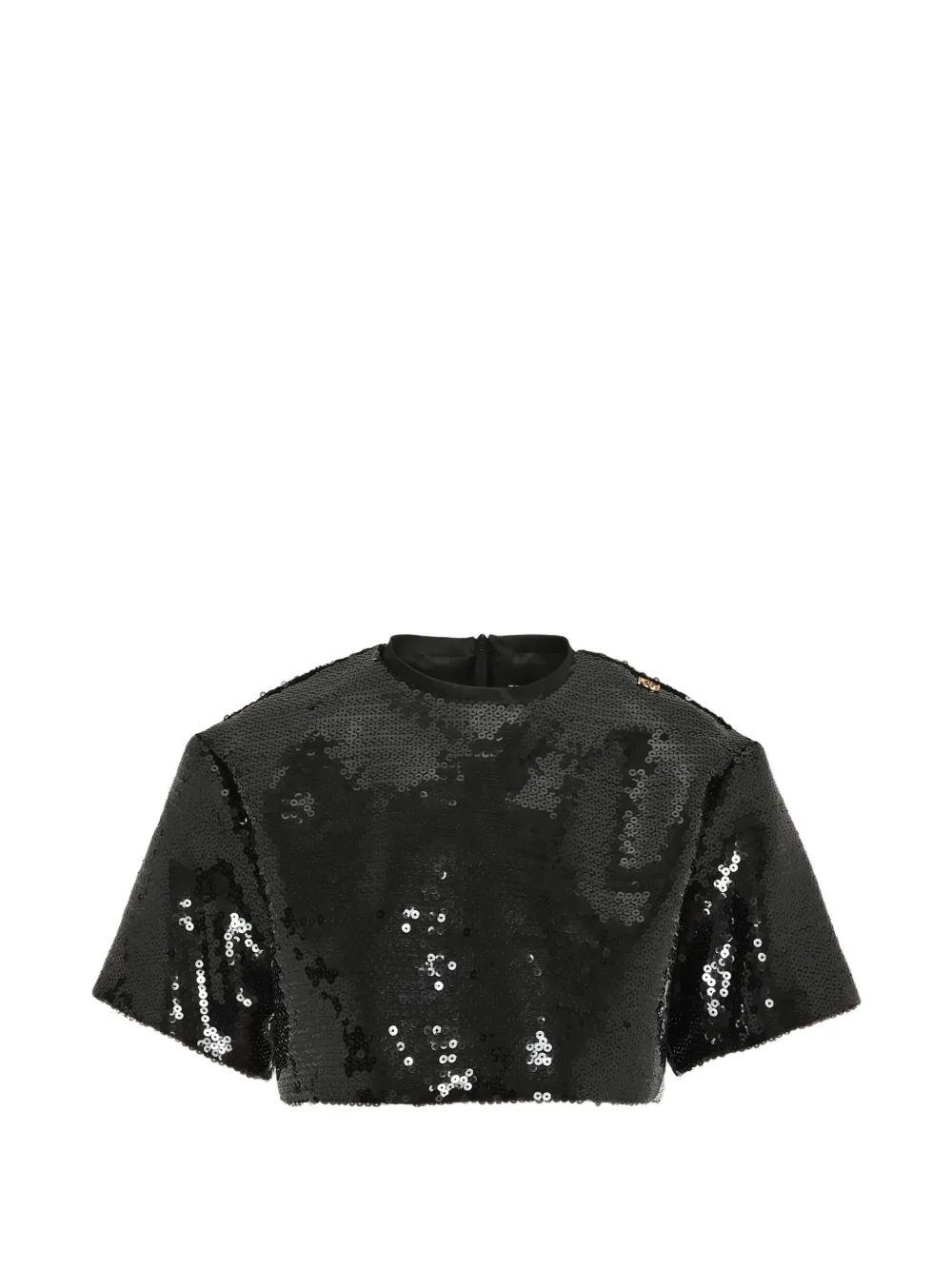 Pinko Kids sequin-embellished cropped top - Nero