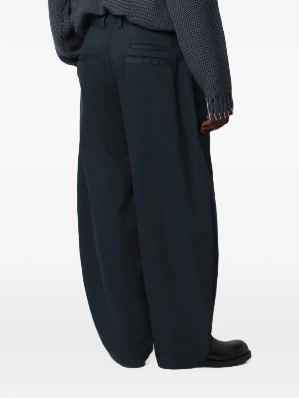 YMC Jeans met wijde pijpen Blauw