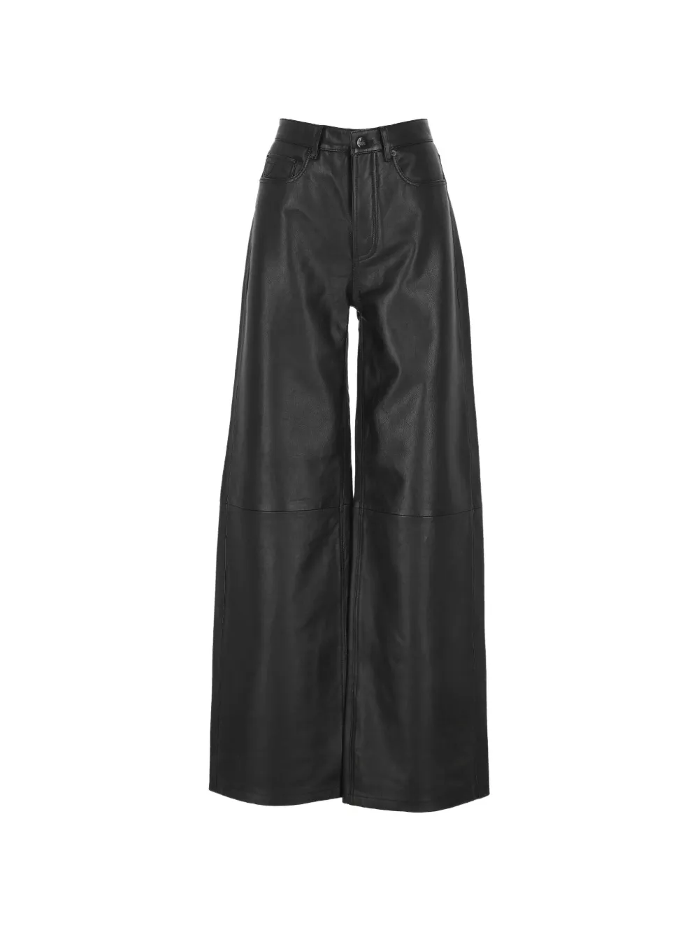 LOIS JEANS five-pocket leather trousers Zwart