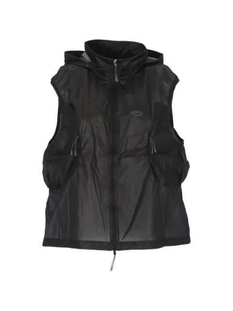 Optimistic runners hooded zip-up gilet