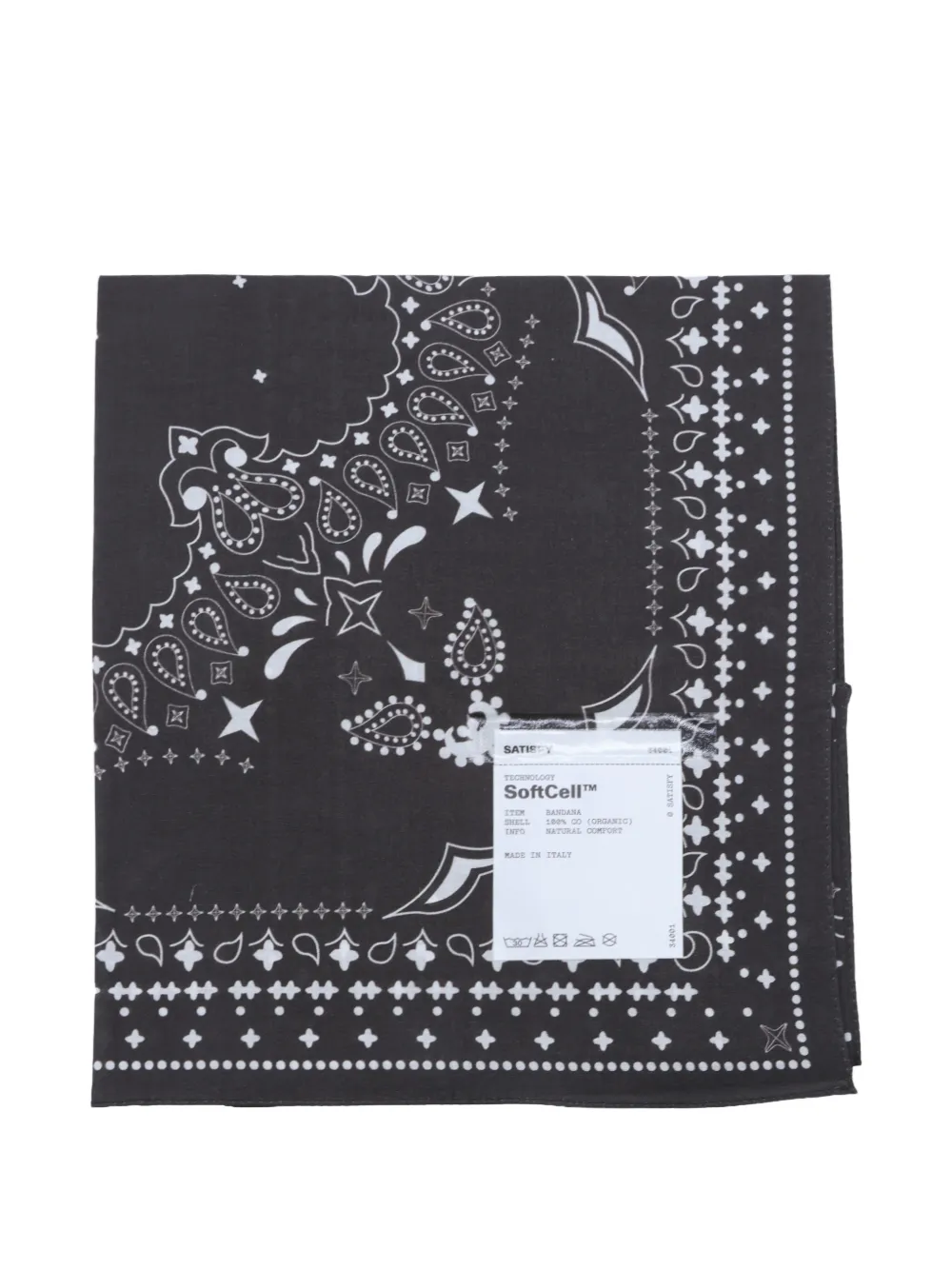 Satisfy paisley-print cotton bandana - Nero