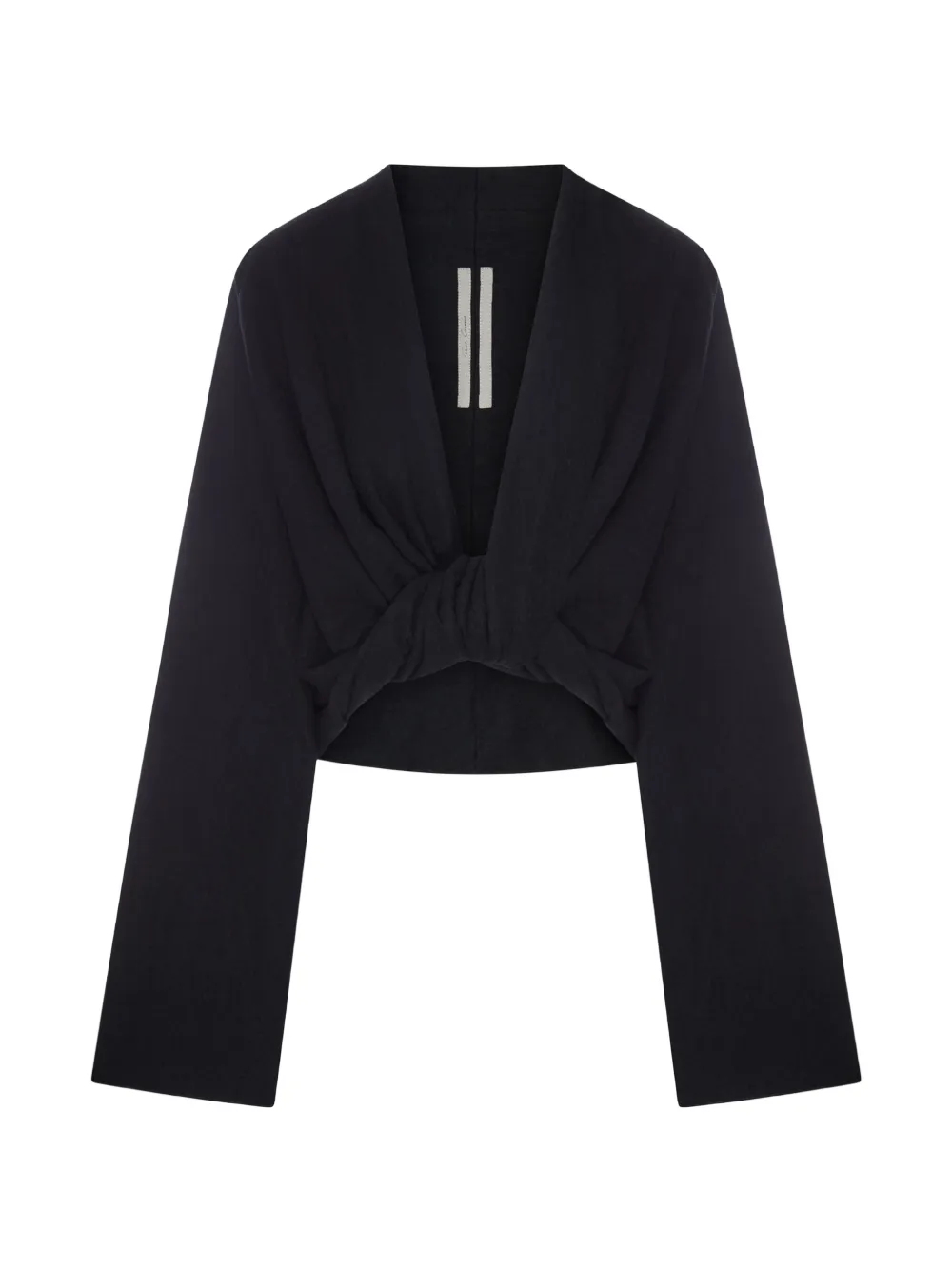 Rick Owens draped cropped top Zwart