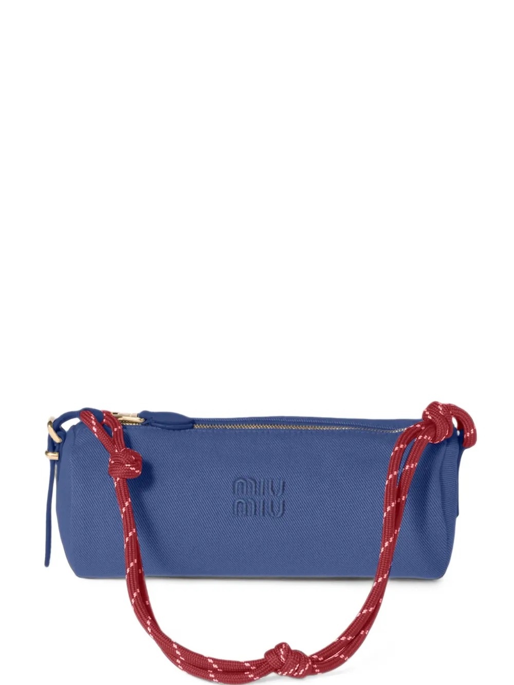 New Balance x Miu Miu gabardine logo-embroidered shoulder bag - Blue