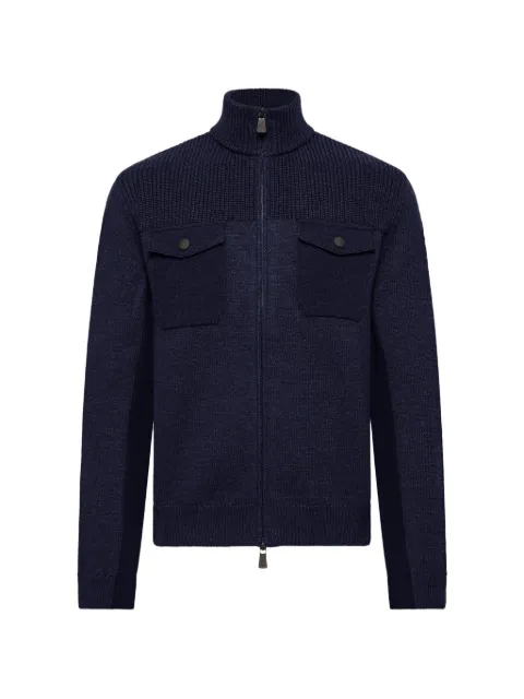 Moncler Grenoble zip-up panelled sweater