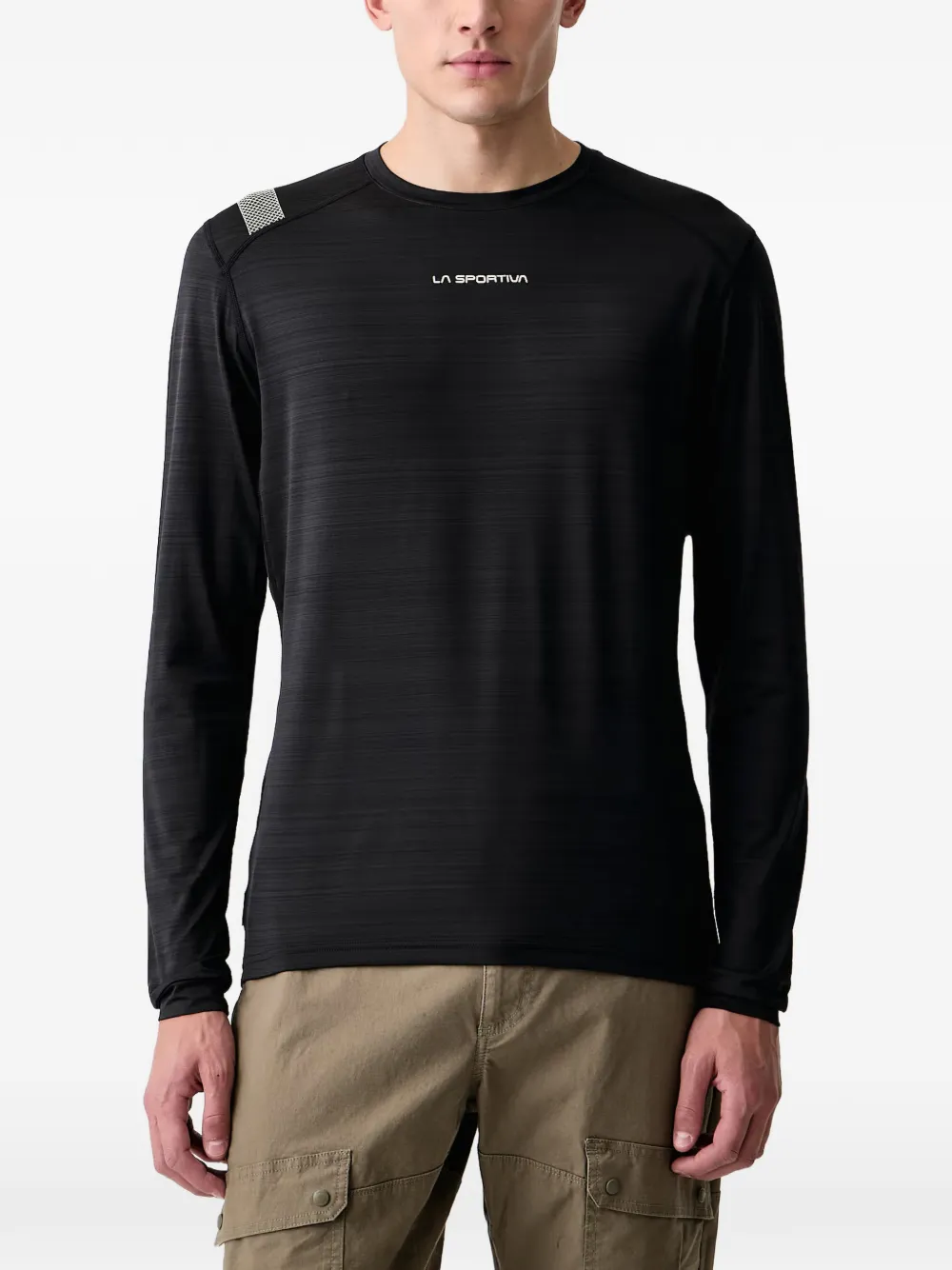 La Sportiva logo-print long-sleeved T-shirt Zwart