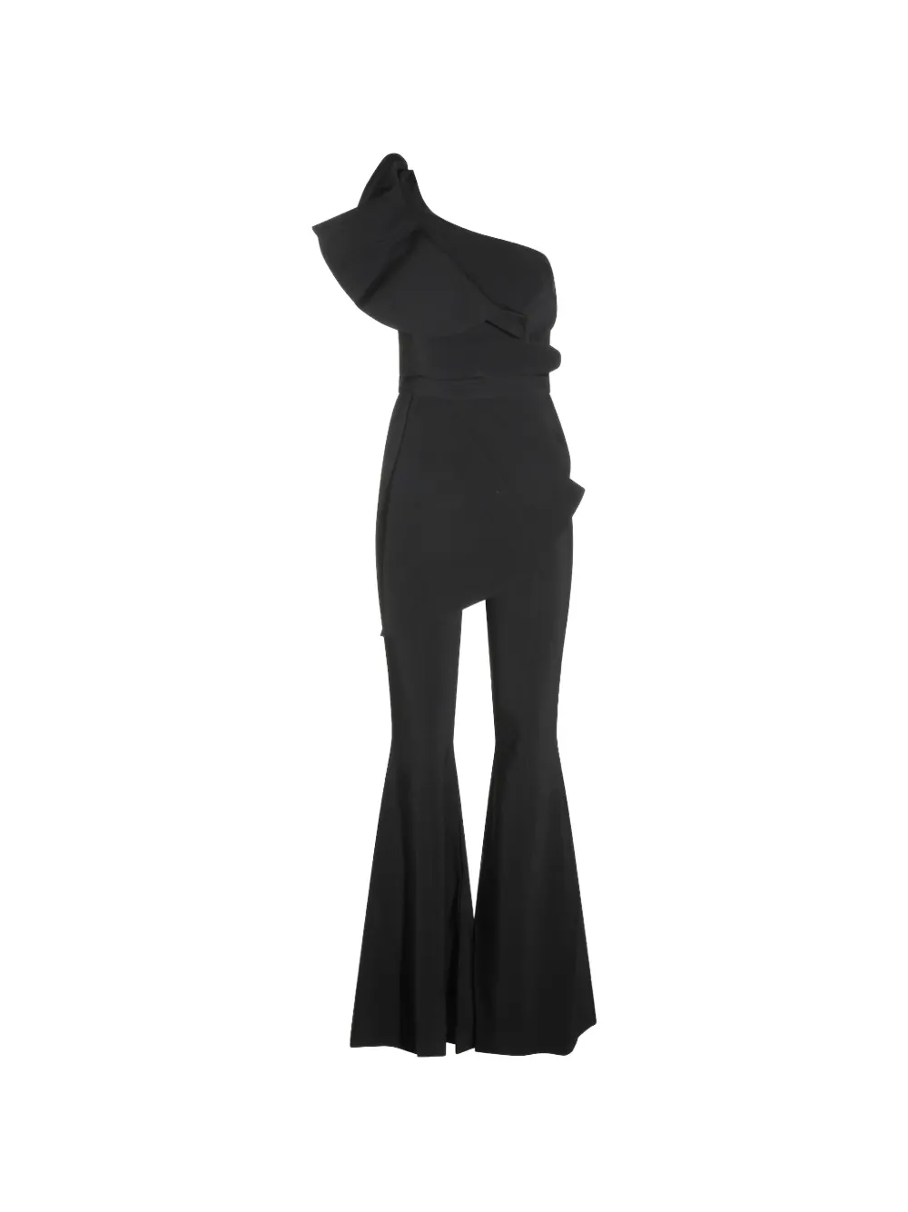 Catalina Venice one-shoulder ruffled jumpsuit - Nero