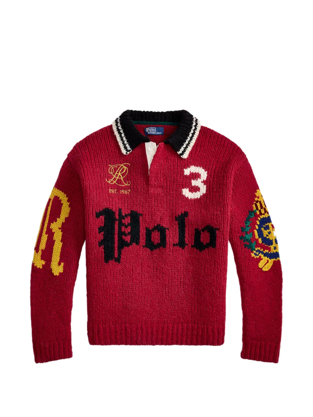 Polo Ralph Lauren relaxed-fit polo-collar jumper - Rosso