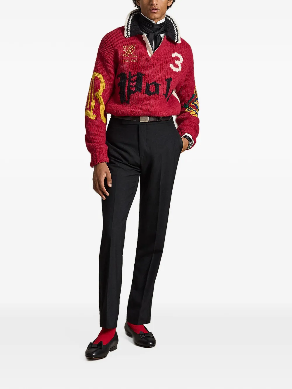 Polo Ralph Lauren relaxed-fit polo-collar jumper Rood