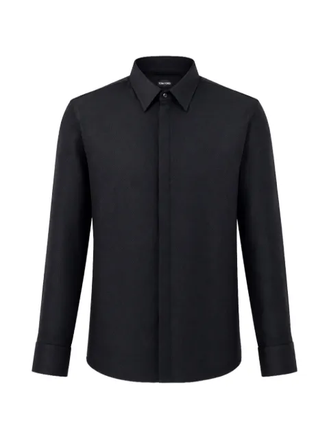 Giorgio Armani hammered silk-satin shirt
