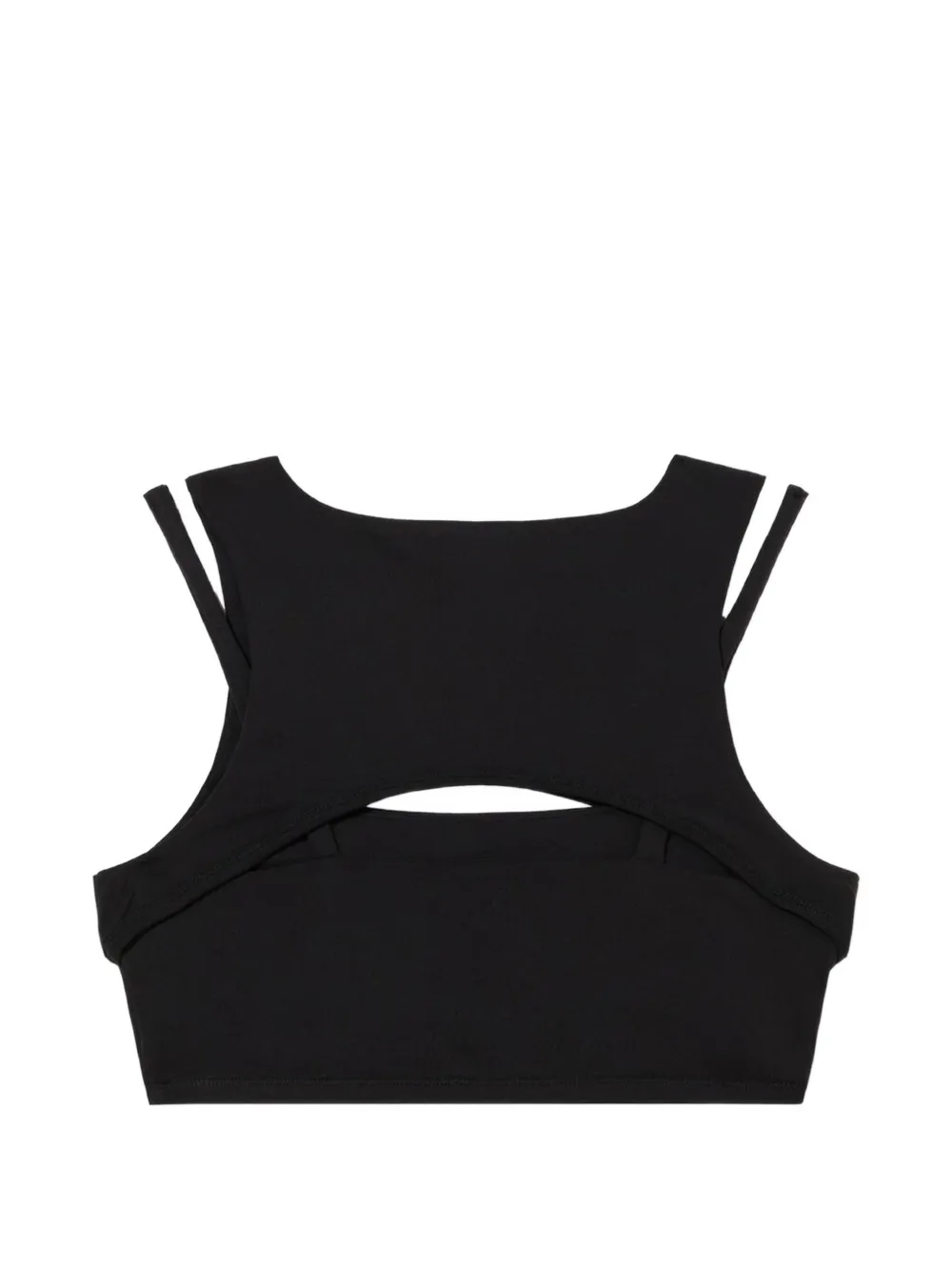 L ab c o Off-White cut-out crop top Zwart