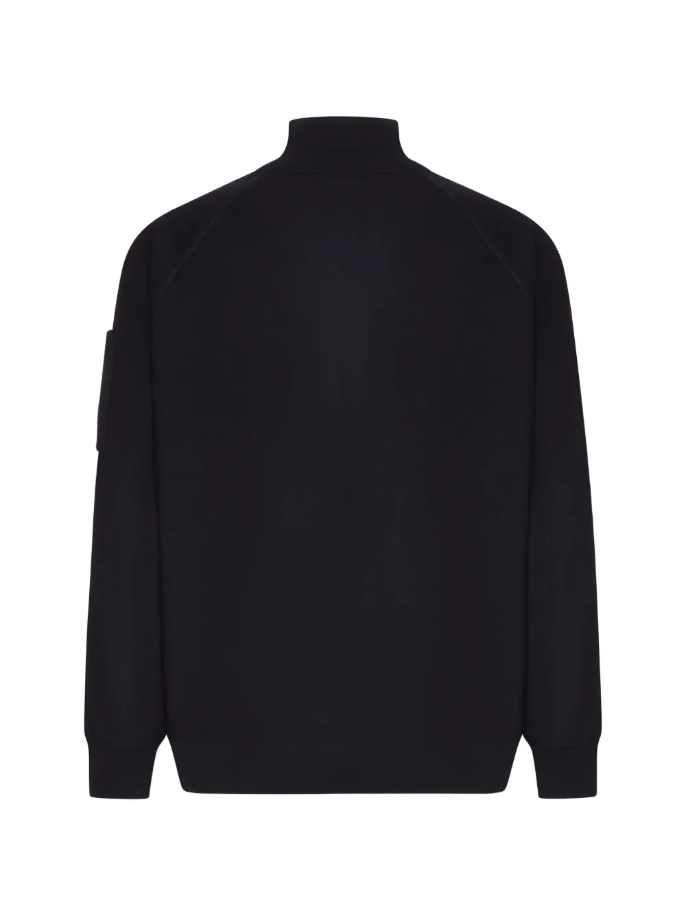 C.P. Company merino-wool felted lens half-zip sweater Zwart