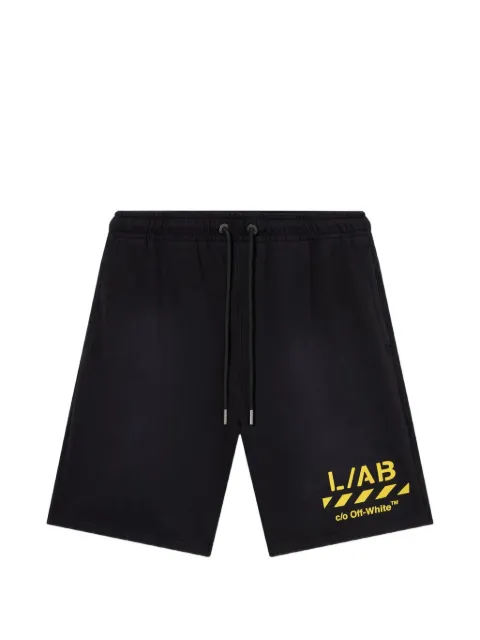 L/ab c/o Off-White Diagonal track shorts