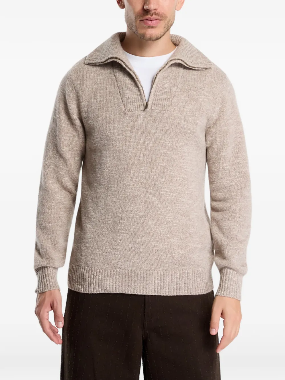 MC2 Saint Barth Wesley mouline-knit sweater Beige
