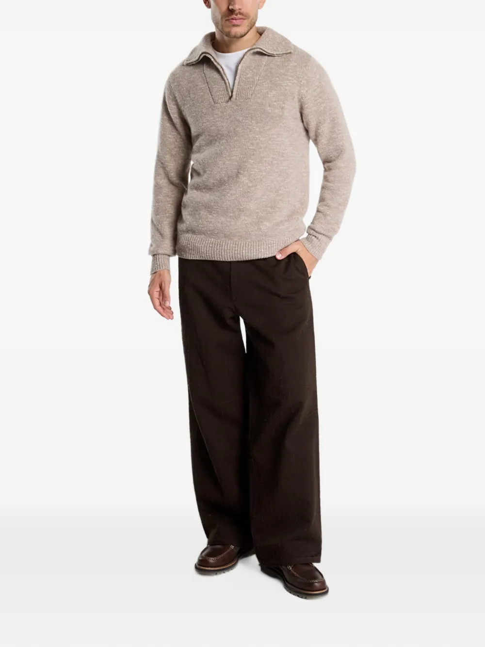 MC2 Saint Barth Wesley mouline-knit sweater Beige