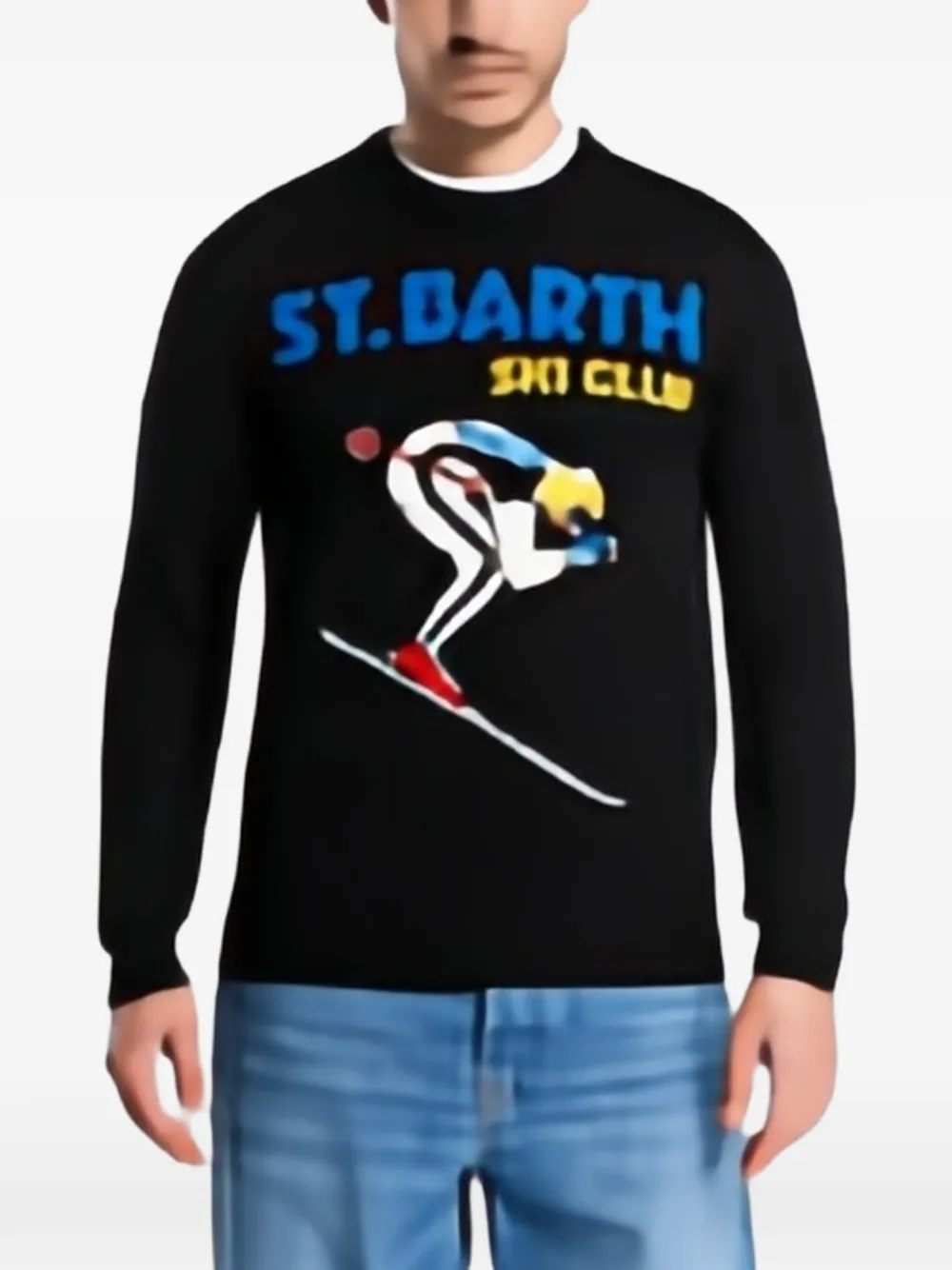 MC2 Saint Barth Heron C intarsia-knit sweater Zwart