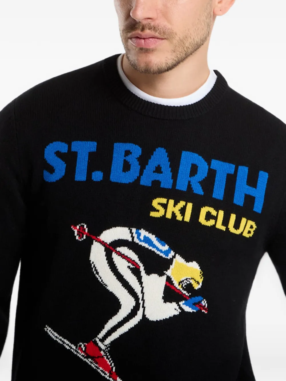 MC2 Saint Barth Heron C intarsia-knit sweater Zwart