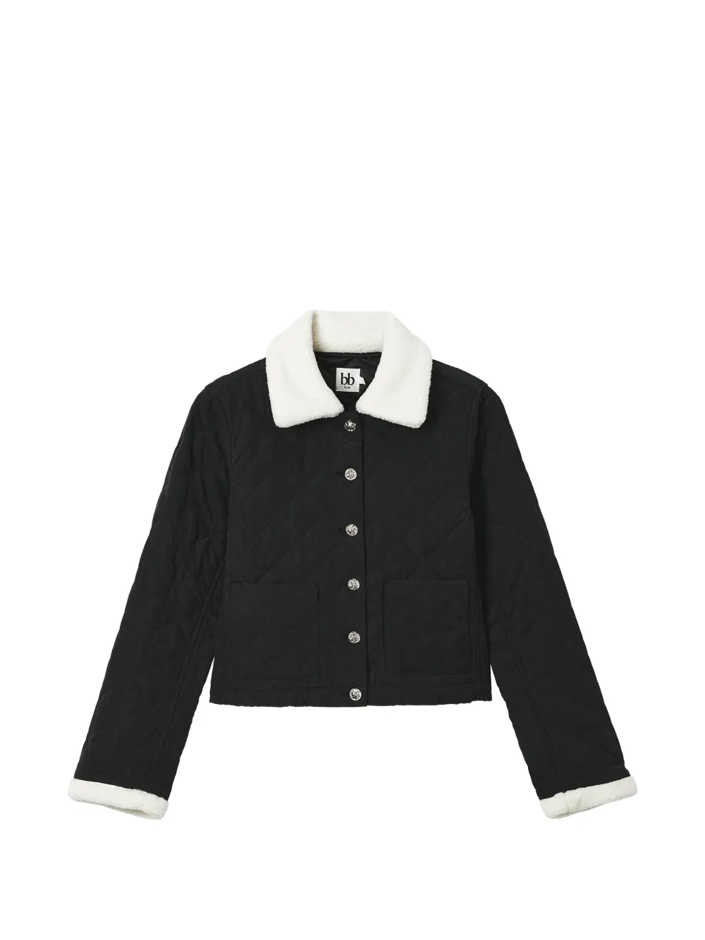 b+ab quilted borg-collar jacket - Noir b+ab quilted borg-collar jacket - Noir