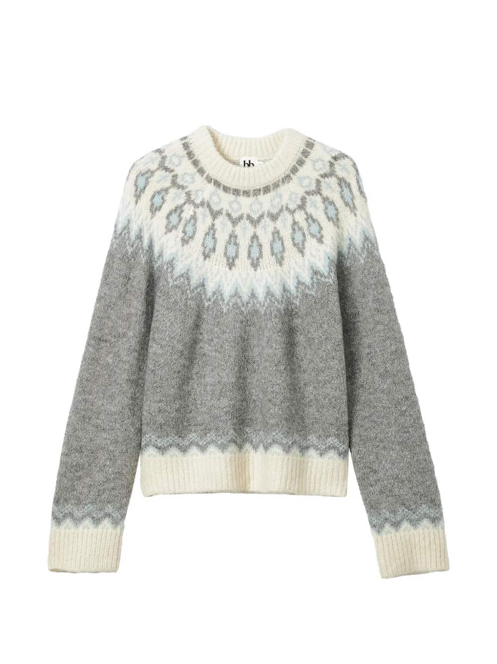 B+ab Fair Isle gebreide trui Grijs