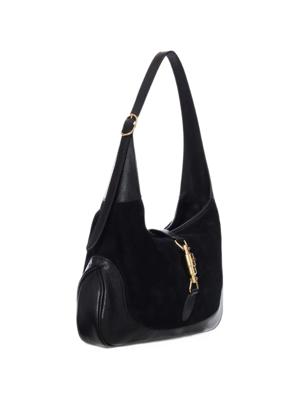 Gucci Jackie 1961 leather-trim shoulder bag Zwart