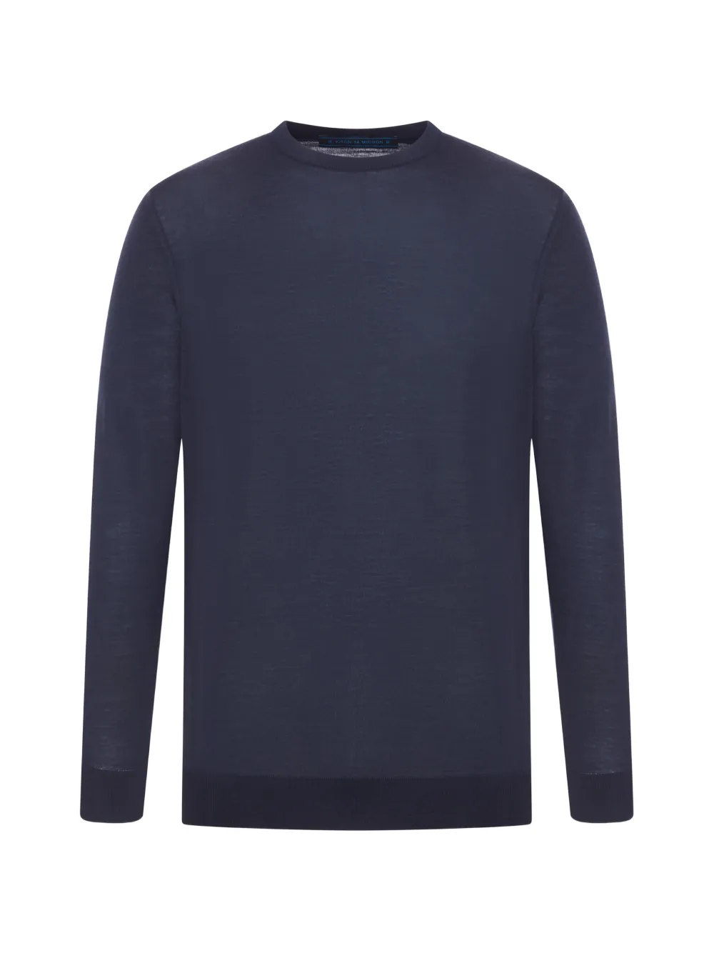 Kiton fine-knit crew-neck sweater Blauw