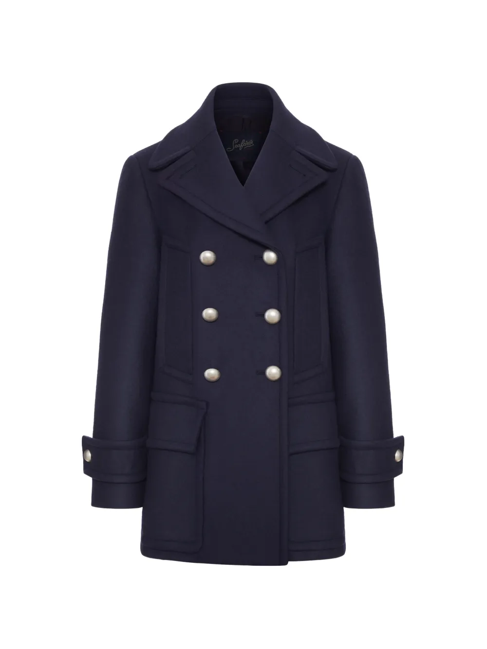 Seafarer double-breasted coat - Blue